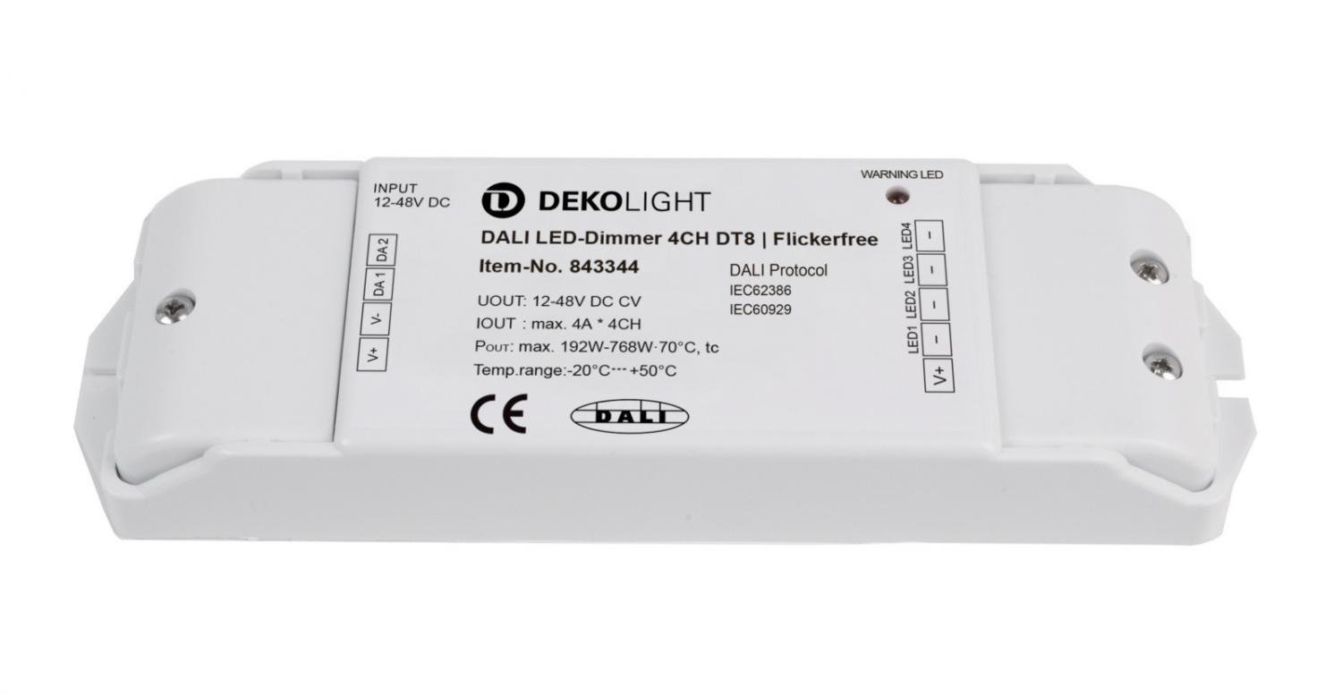 Deko-Light nízkonapěťový DALI stmívač (CV, DC) - DALI 2 PWM stmívač CV 4CH, 12-48V, 4A/kanál, DT - LIGHT IMPRESSIONS Obrázek produktu Deko-Light nízkonapěťový DALI stmívač (CV, DC) - DALI 2 PWM stmívač CV 4CH, 12-48V, 4A/kanál, DT - LIGHT IMPRESSIONS