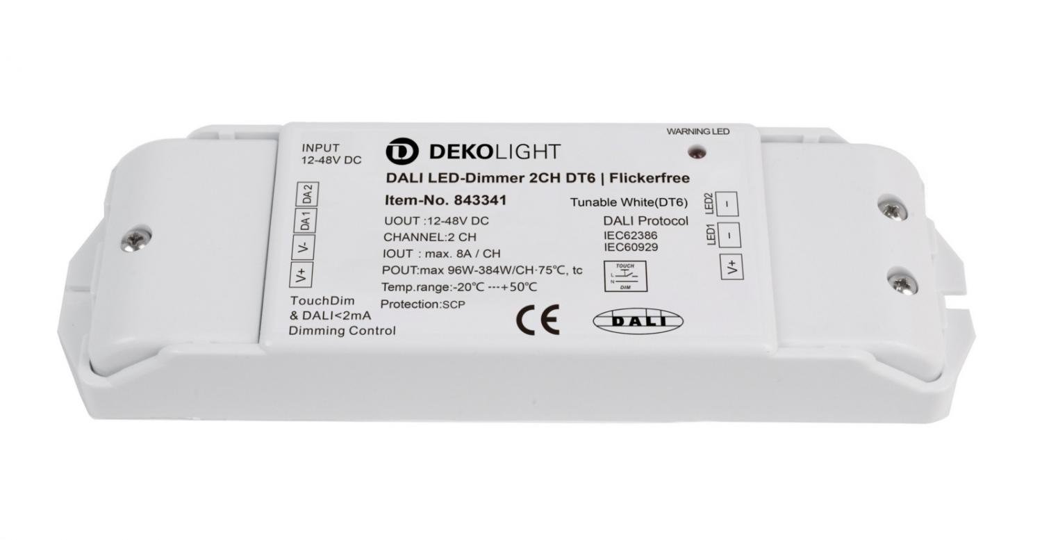 Deko-Light nízkonapěťový DALI stmívač (CV, DC) - DALI 2 PWM stmívač CV 2CH, 12-48V, 8A/kanál, DT - LIGHT IMPRESSIONS Obrázek produktu Deko-Light nízkonapěťový DALI stmívač (CV, DC) - DALI 2 PWM stmívač CV 2CH, 12-48V, 8A/kanál, DT - LIGHT IMPRESSIONS