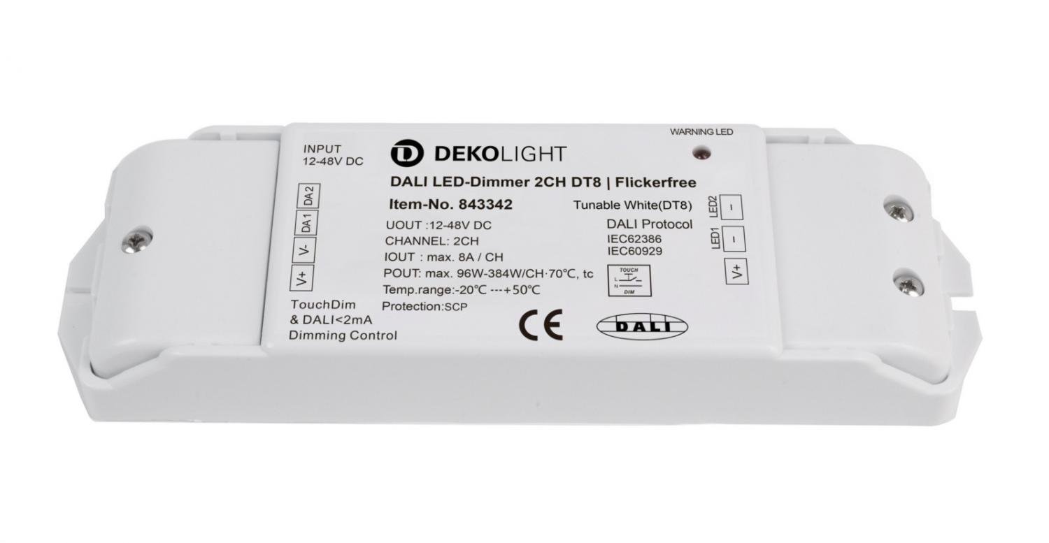 Deko-Light nízkonapěťový DALI stmívač (CV, DC) - DALI 2 PWM stmívač CV 2CH, 12-48V, 8A/kanál, DT - LIGHT IMPRESSIONS Obrázek produktu Deko-Light nízkonapěťový DALI stmívač (CV, DC) - DALI 2 PWM stmívač CV 2CH, 12-48V, 8A/kanál, DT - LIGHT IMPRESSIONS