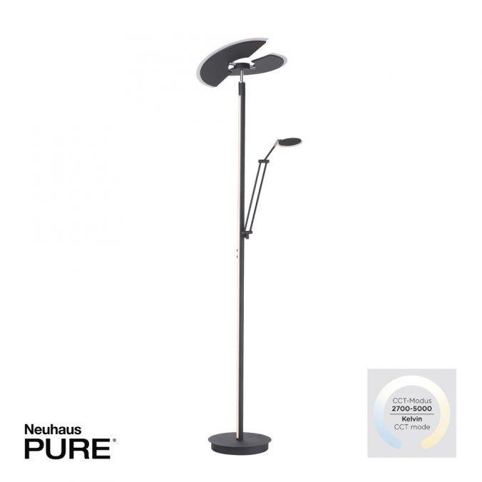 PN 678-13 PURE Mutil LED stojací lampa se čtecí lampou stmívatelné 2700-5000K antracit - PAUL NEUHAUS