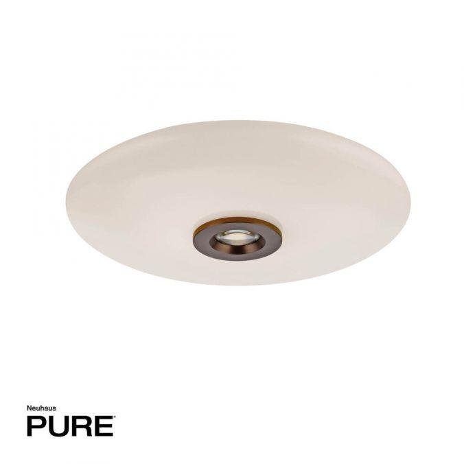 PN 6083-34 Nástěnné a stropní svítidlo PURE Vitrum stmívatelné 2700K hnědá / opál - PAUL NEUHAUS