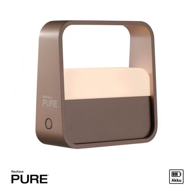 PN 4055-97 LED stolní lampa Pure Go bronz na baterie dotykový vypínač USB 2700K - PAUL NEUHAUS