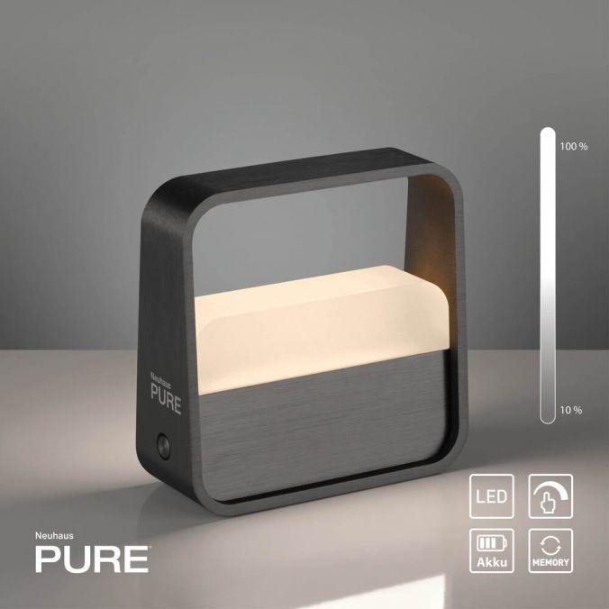 PN 4055-15 LED stolní lampa Pure Go šedá na baterie dotykový vypínač USB 2700K - PAUL NEUHAUS (obrázek 11)