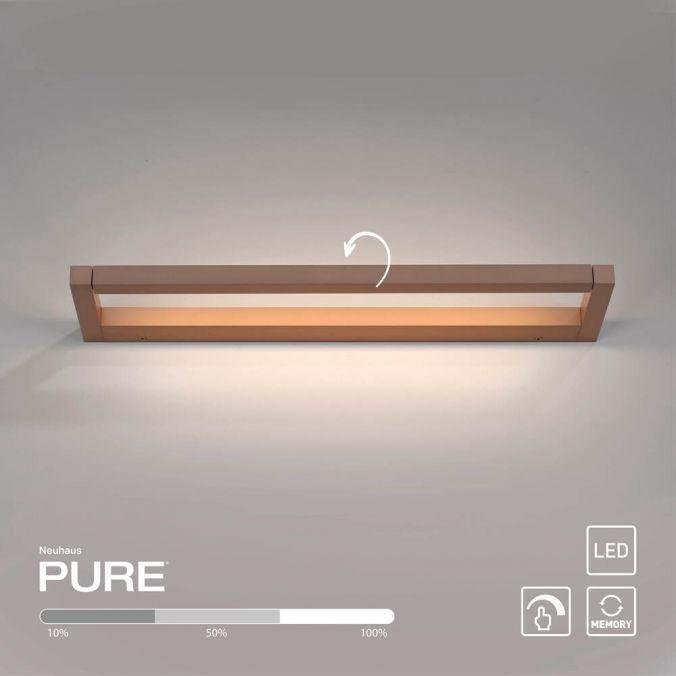 PN 9113-97 LED nástěnné svítidlo PURE Puro otočné dotykový stmívač 3000K bronz - PAUL NEUHAUS (obrázek 9)