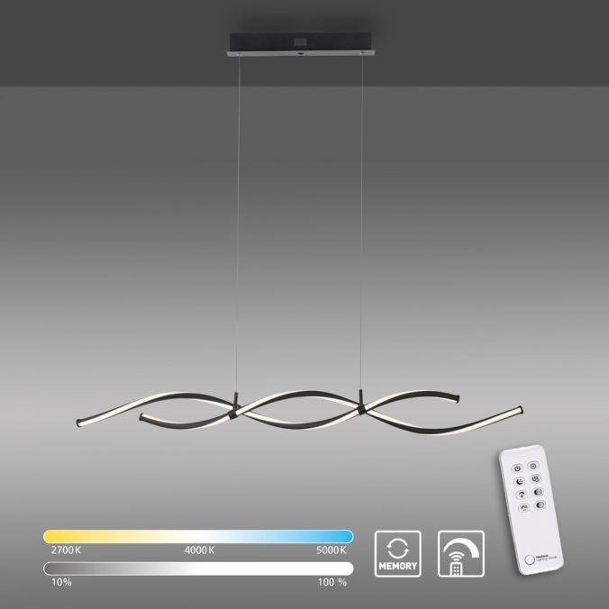 PN 2998-18 LED závěsné svítidlo černé stmívatelné dálkovým ovladačem paměťová funkce CCT 2700-5000K - PAUL NEUHAUS (obrázek 9)
