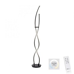Obrázek pro produkt LED stojací svítidlo černé zakřivené stmívatelné dálkový ovladač CCT 2700-5000K - PAUL NEUHAUS
