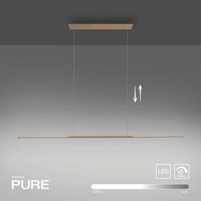 PN 2302-97 Závěsné svítidlo PURE Surface 160x25 nastavitelná výška 3000K bronz - PAUL NEUHAUS (obrázek 11)