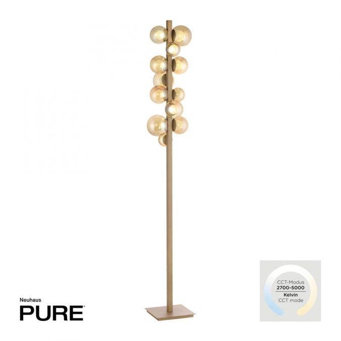 PN 557-97 LED stojací svítidlo PURE Popup stmívatelné 2700-5000K bronz / amber / satin - PAUL NEUHAUS