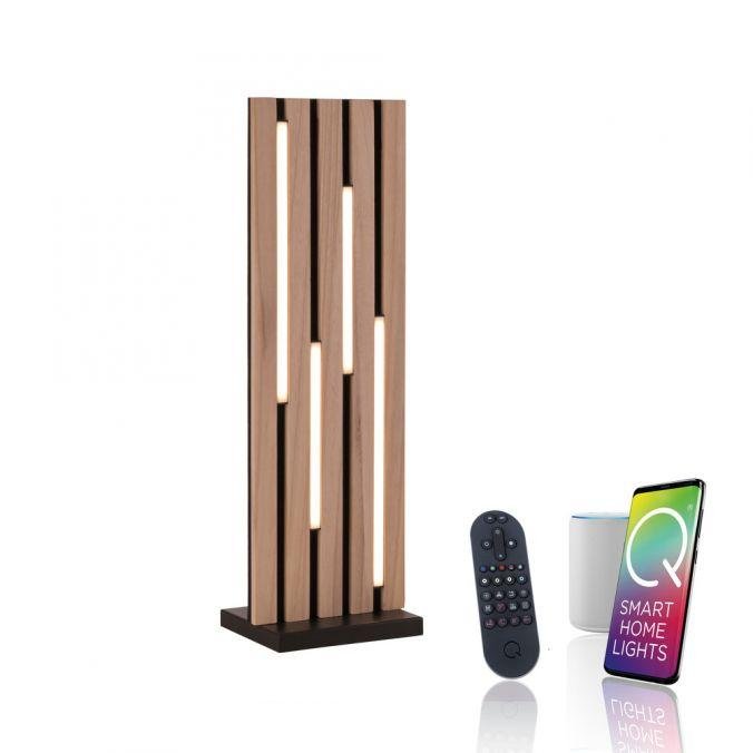 PN 4822-79 LED stolní lampa Q-AKUSTIK dřevo, přírodní Smarthome s aplikací CCT ZigBee 2700-5000K - PAUL NEUHAUS