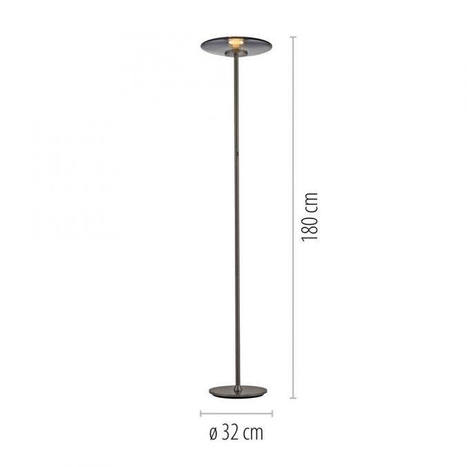 PN 481-15 LED stojací svítidlo PURE Vitrum 2700K platina / kouřová - PAUL NEUHAUS (obrázek 6)
