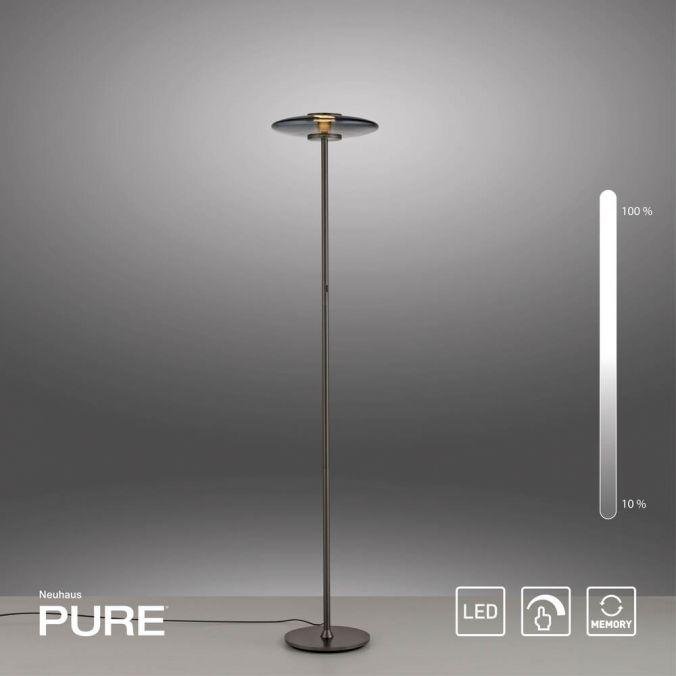 PN 481-15 LED stojací svítidlo PURE Vitrum 2700K platina / kouřová - PAUL NEUHAUS (obrázek 11)