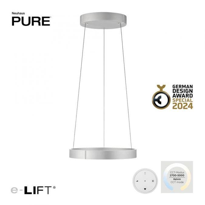 PN 2560-95 LED závěsné svítidlo PURE E-Clipse elektrické 2700-5000K šedá - PAUL NEUHAUS