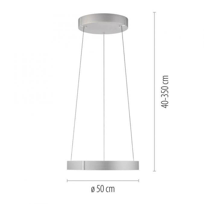 PN 2560-95 LED závěsné svítidlo PURE E-Clipse elektrické 2700-5000K šedá - PAUL NEUHAUS (obrázek 6)