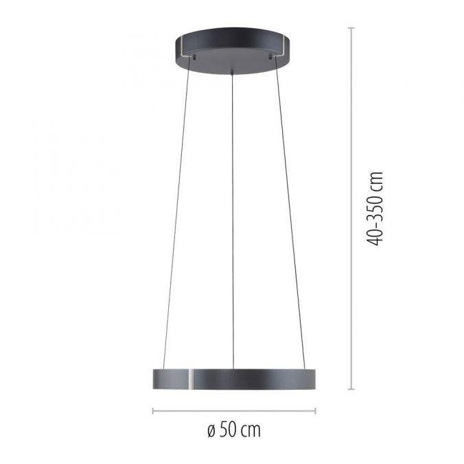 PN 2560-15 LED závěsné svítidlo PURE E-Clipse elektrické 2700-5000K šedá - PAUL NEUHAUS (obrázek 6)