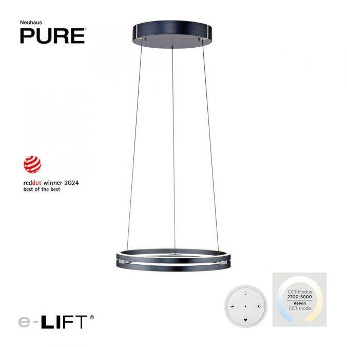 PN 2550-15 LED závěsné svítidlo PURE E-Loop elektrické 2700-5000K šedá mystic - PAUL NEUHAUS