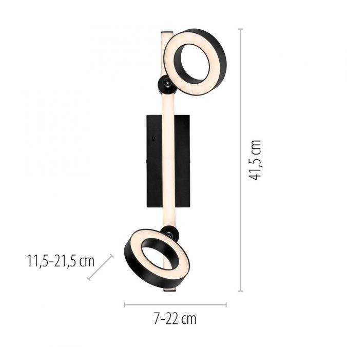 LD 12075-18 LED stropní svítidlo černé Smarthome stmívatelné dálkový ovladač s aplikací Tuya RGB/2700-5000K - JUST LIGHT (obrázek 6)