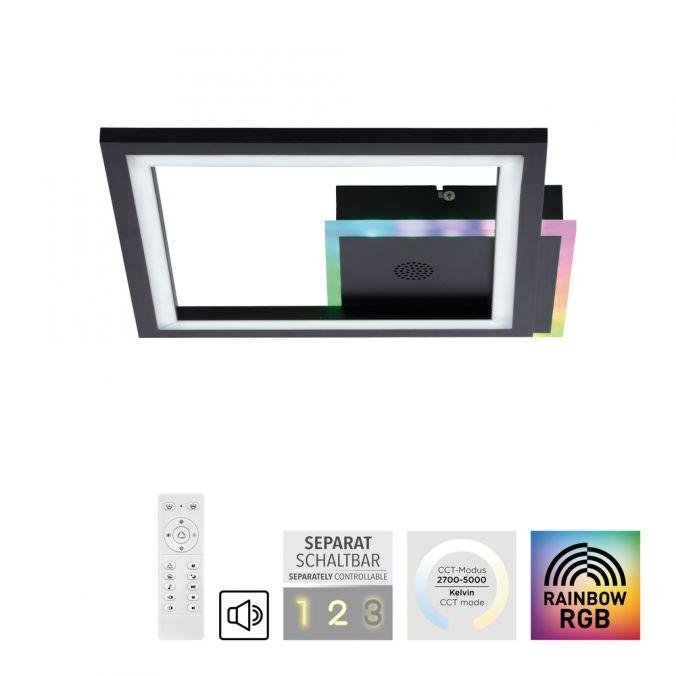 LD 14902-18 LED stropní svítidlo reproduktor Bluetooth černá Rainbow RGB 2700-5000K - JUST LIGHT