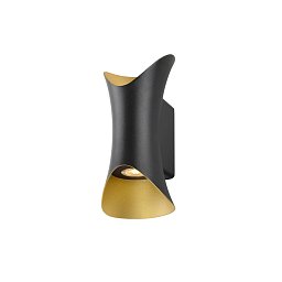 Obrázek pro produkt MODELA nástěnné svítidlo, up/down, 2700K, fáze, černá/zlatá - BIG WHITE (SLV)
