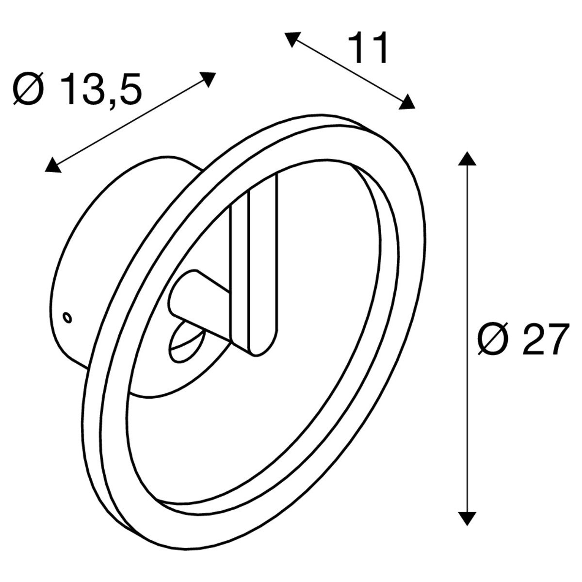 LA 1007917 Q-RING nástěnné svítidlo, senzor, 3000 K, IP54, bílá - BIG WHITE (SLV) (obrázek 8)