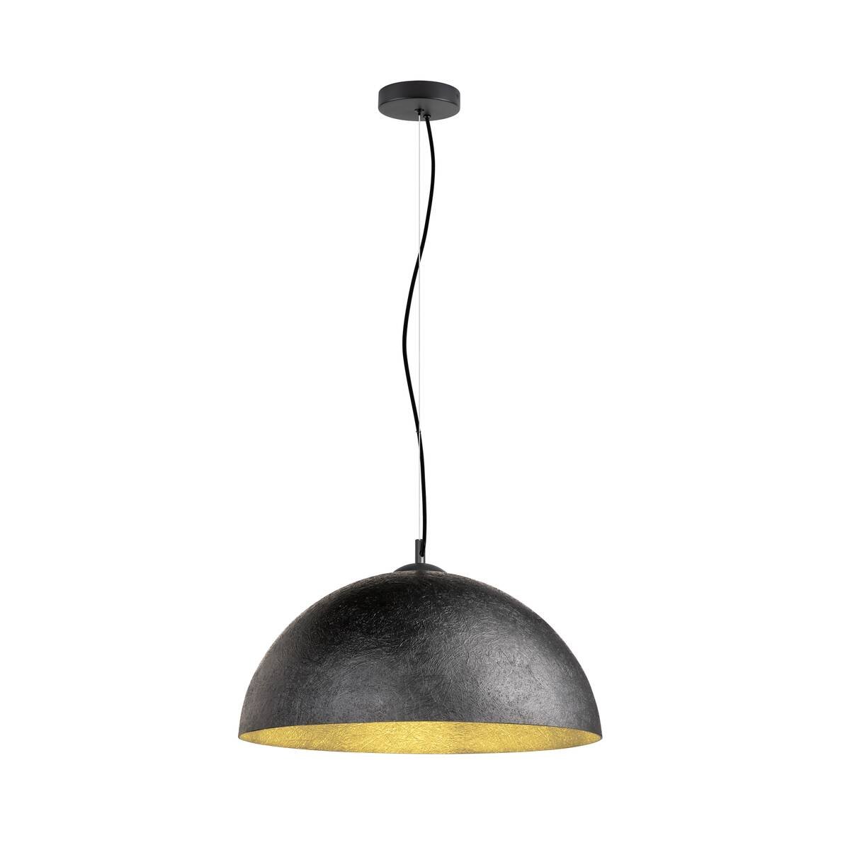 LA 1008535 FORCHINI 50 závěsné svítidlo, E27, délka závěsu 150 cm, 1x max. 40 W, matná černá / matná zlatá - BIG WHITE (SLV)