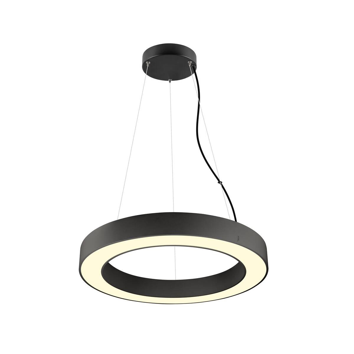 LA 1008589 MEDO® RING 60 závěsné svítidlo, délka závěsu 300 cm, 3000/4000K, 110°, DALI, dotykové, černé - BIG WHITE (SLV)
