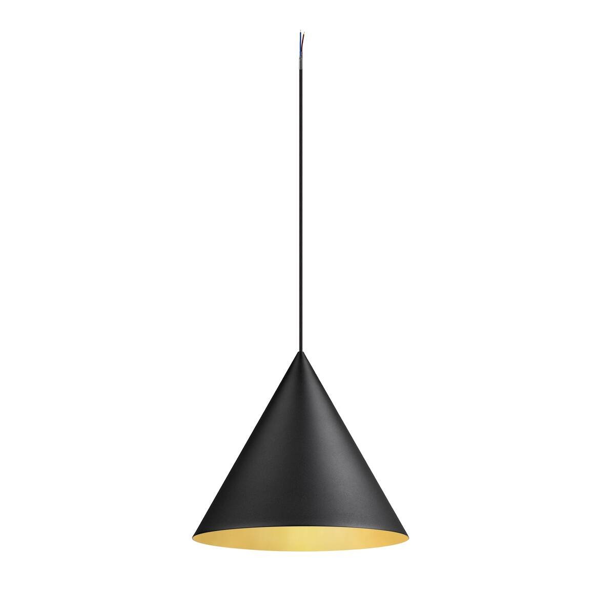 LA 1008505 MAGICO 38 závěsné svítidlo, E27, délka závěsu 180cm, 1x max. 10W, matná černá / zlatá - BIG WHITE (SLV)