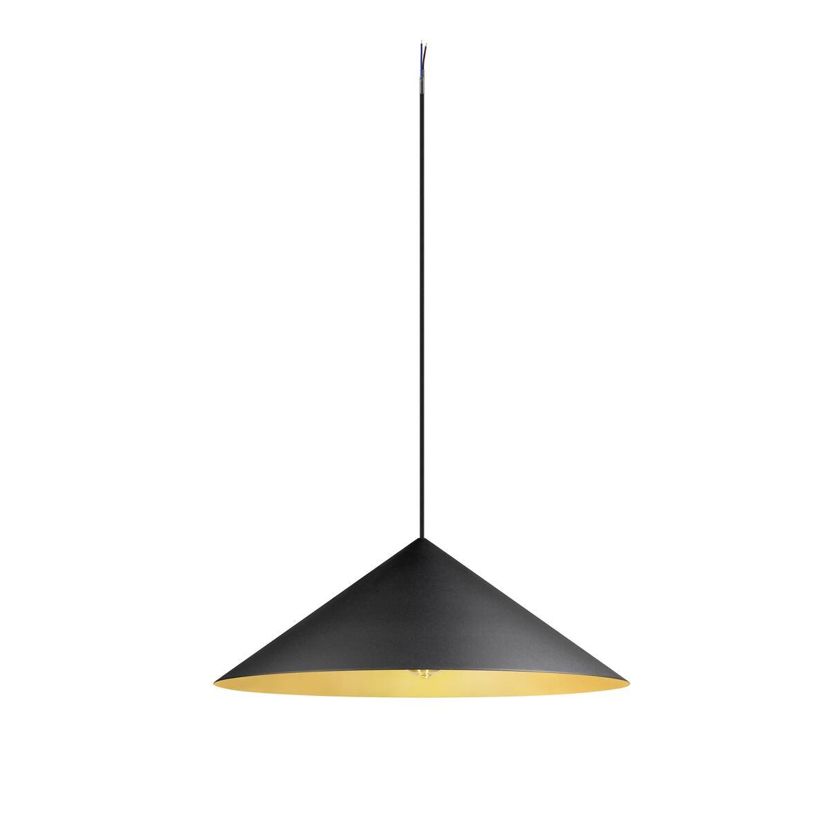 LA 1008508 MAGICO 55 závěsné svítidlo, E27, délka závěsu 180cm, 1x max. 10W, matná černá / zlatá - BIG WHITE (SLV)