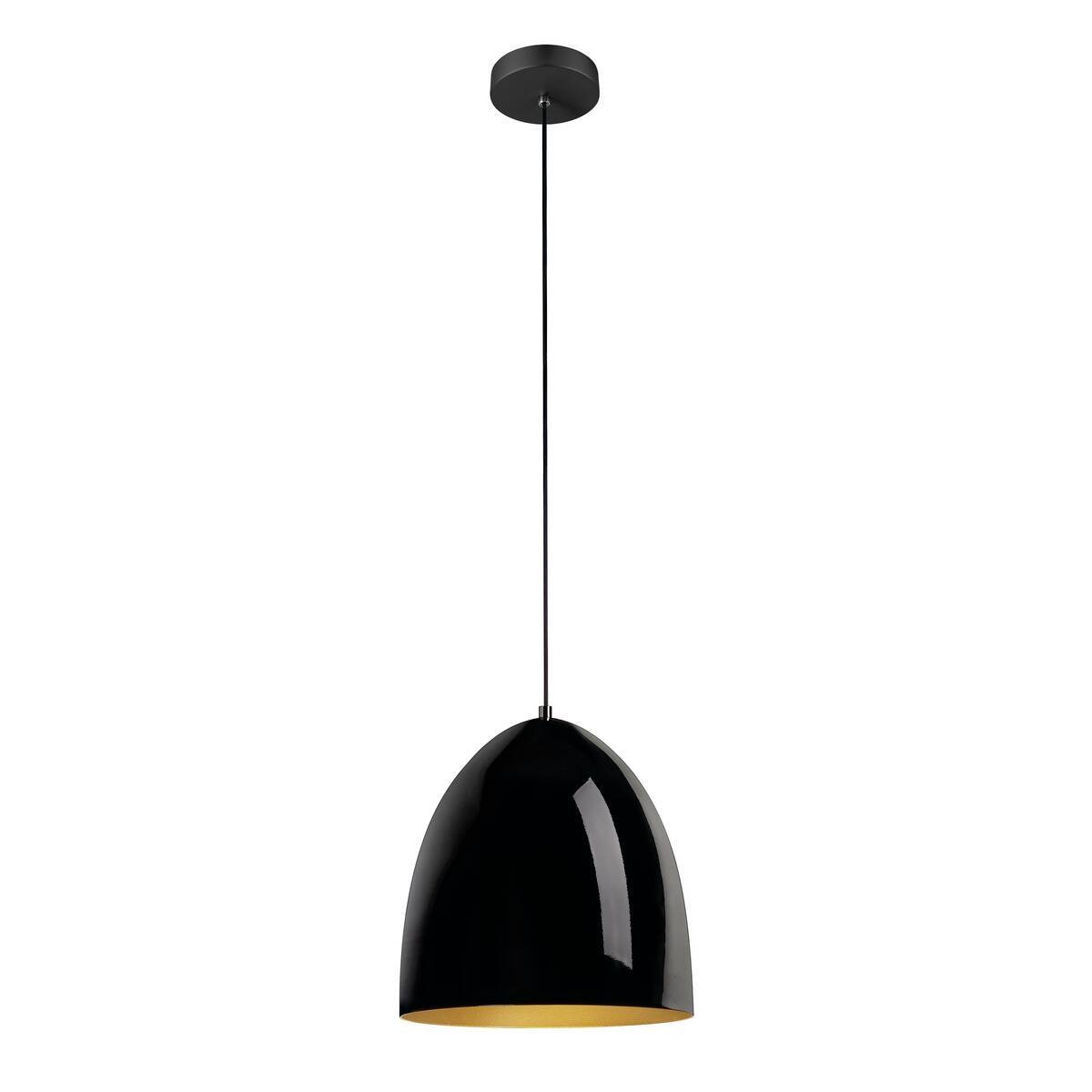 LA 1008131 PRO CONE 30 závěsné svítidlo, délka závěsu 250cm, E27, 1x max. 60W, černá / zlatá - BIG WHITE (SLV)