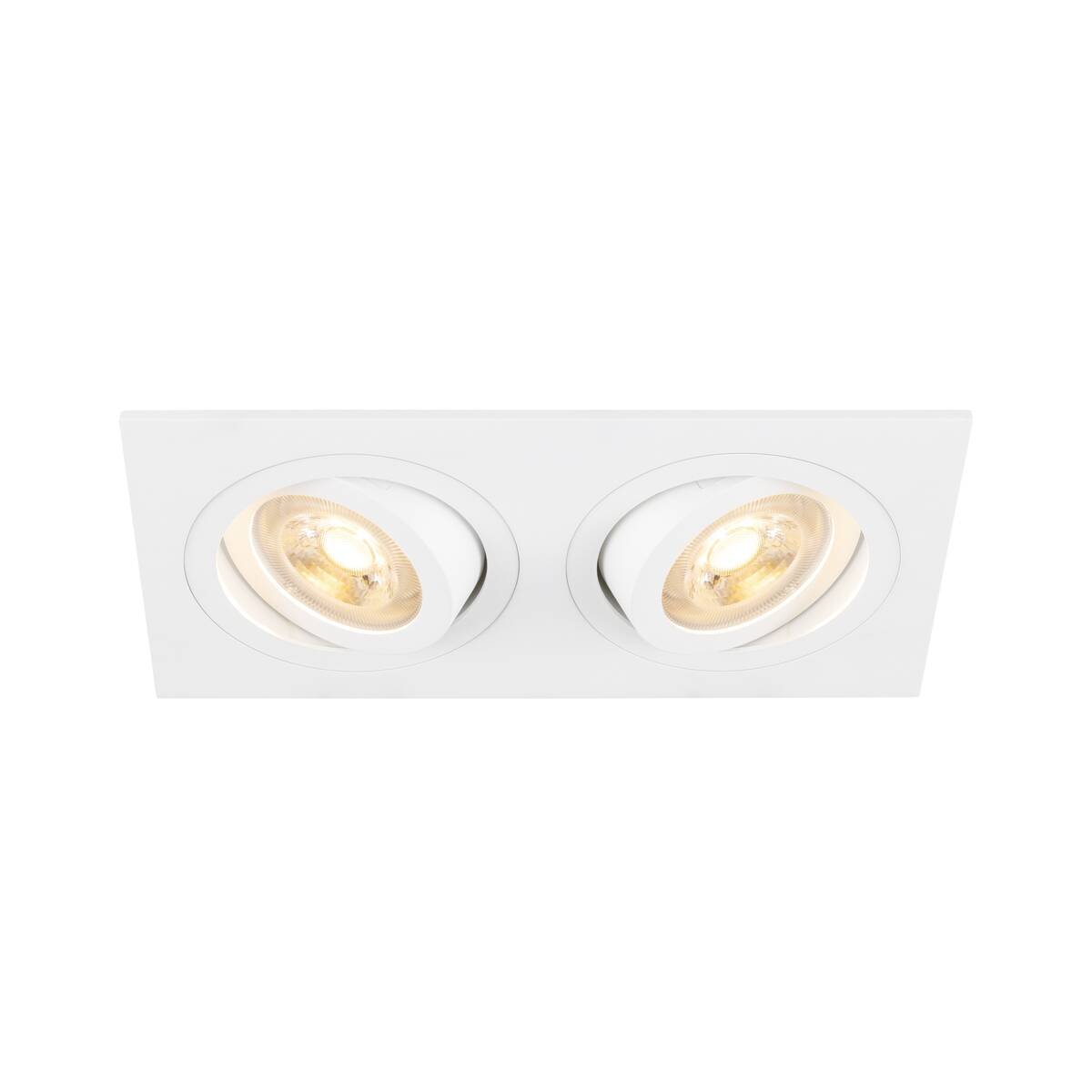 LA 1008509 NEW TRIA® 155 zapuštěné stropní svítidlo, čtvercové, 2 x GU10, dvoulampa, bílá barva. - BIG WHITE (SLV)