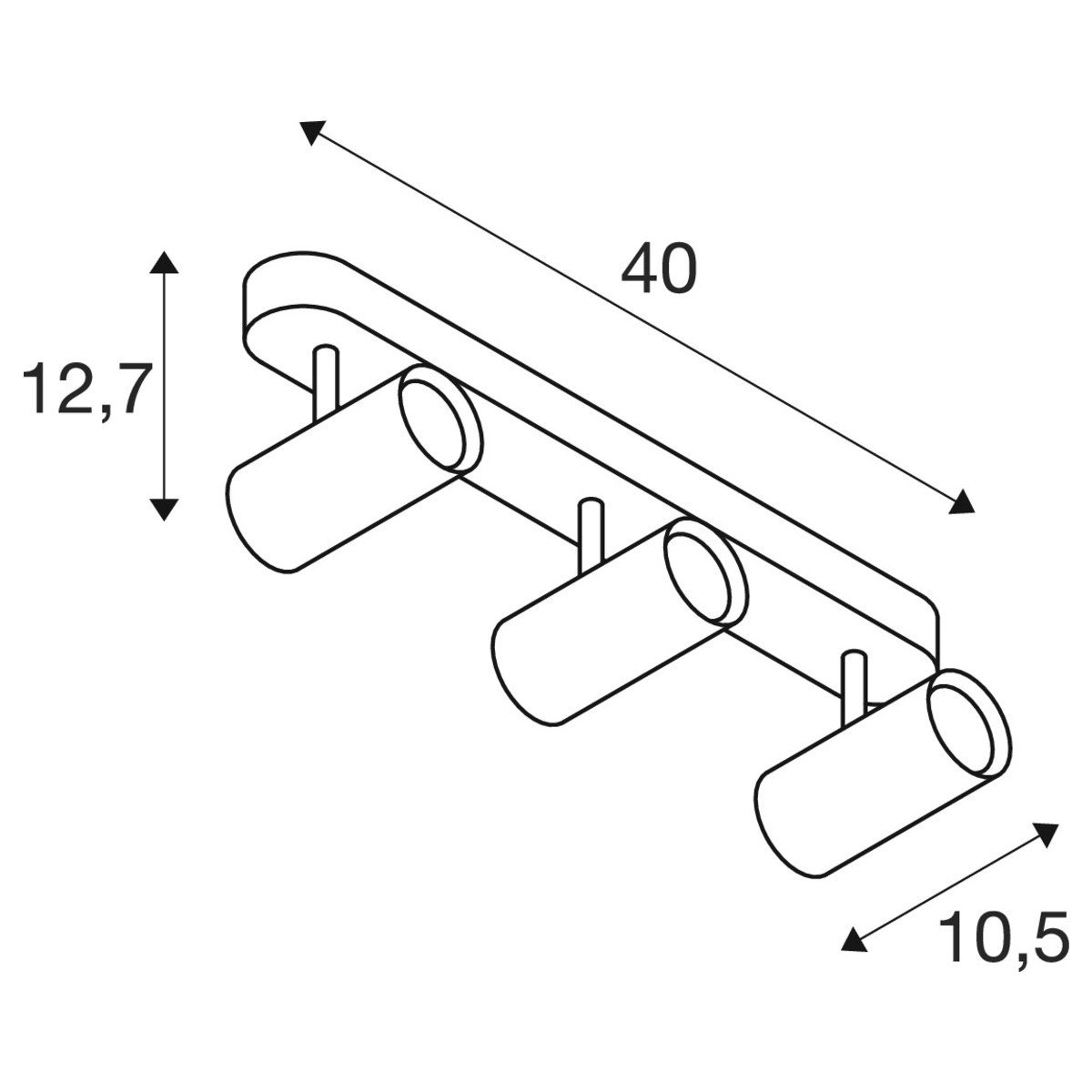 LA 1008708 NOBLO® nástěnné a stropní svítidlo, trojité, kulaté, 2000-3000K, 22W, Dim-to-Warm, PHASE, 36°, černé - BIG WHITE (SLV) (obrázek 13)