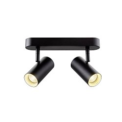 Obrázek pro produkt NOBLO® nástěnné a stropní svítidlo, double, kulaté, 2000-3000K, 15W, Dim-to-Warm, PHASE, 36°, černé - BIG WHITE (SLV)
