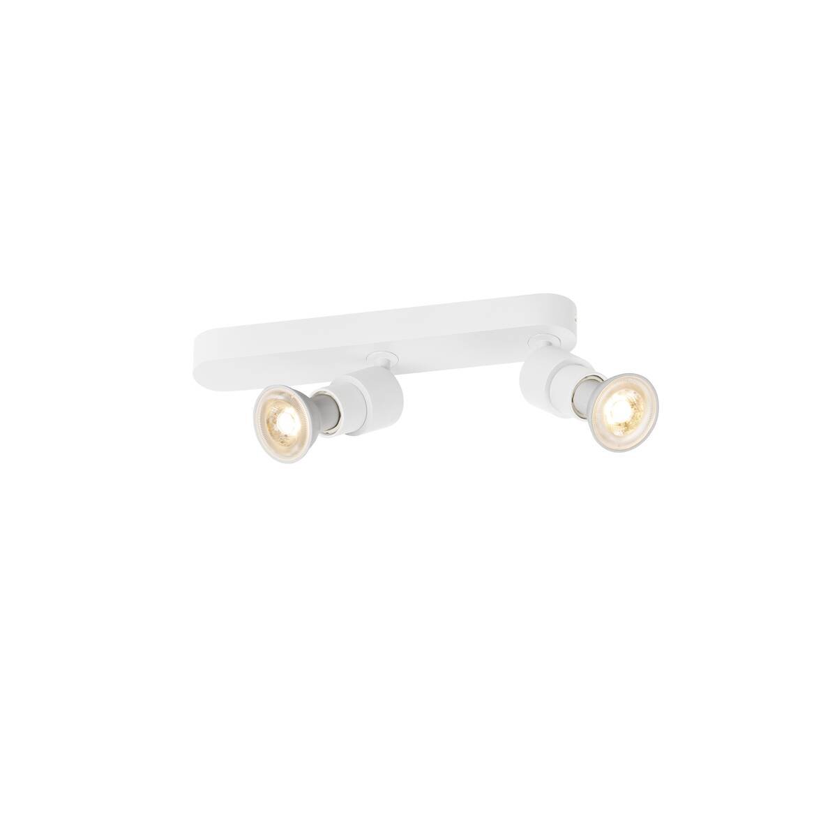 LA 1008232 PURI 2.0 Basic nástěnné a stropní svítidlo, asymetrické, kulaté, 2 x max. 6W GU10, bílé - BIG WHITE (SLV)