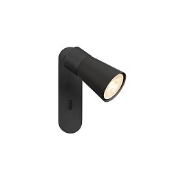 Obrázek pro produkt PURI 2.0 Cone nástěnné a stropní svítidlo, vypínač, obdélníkový, 1x max. 6W GU10, černá - BIG WHITE (SLV)