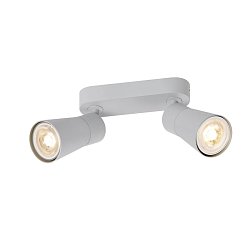 Obrázek pro produkt PURI 2.0 Cone nástěnné a stropní svítidlo pro povrchovou montáž, dlouhé, 2 x max. 6W GU10, šedé - BIG WHITE (SLV)