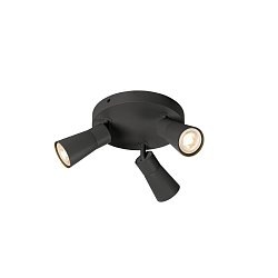 Obrázek pro produkt PURI 2.0 Cone nástěnné a stropní svítidlo, kulaté, 3 x max. 6W GU10, černá - BIG WHITE (SLV)
