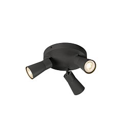 Obrázek pro produkt PURI 2.0 Cone nástěnné a stropní svítidlo, kulaté, 3 x max. 6W GU10, černá - BIG WHITE (SLV)