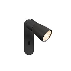 Obrázek pro produkt PURI 2.0 Dome nástěnné a stropní svítidlo, vypínač, obdélníkový, 1x max. 6W GU10, černý - BIG WHITE (SLV)