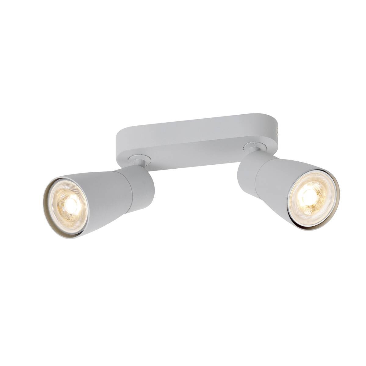 LA 1008372 PURI 2.0 Dome nástěnné a stropní svítidlo pro povrchovou montáž, dlouhé, 2 x max. 6W GU10, šedá barva - BIG WHITE (SLV)