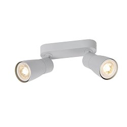 Obrázek pro produkt PURI 2.0 Dome nástěnné a stropní svítidlo pro povrchovou montáž, dlouhé, 2 x max. 6W GU10, šedá barva - BIG WHITE (SLV)