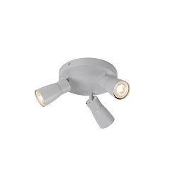Obrázek pro produkt PURI 2.0 Dome nástěnné a stropní svítidlo, kulaté, 3 x max. 6W GU10, šedá - BIG WHITE (SLV)