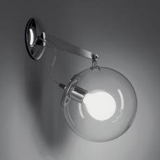 AR A020100 Nástěnné svítidlo MICONOS PARETE 1x20W chrom, foukané sklo - ARTEMIDE