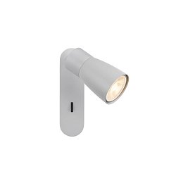 Obrázek pro produkt PURI 2.0 Dome nástěnné a stropní svítidlo, vypínač, obdélníkový, 1x max. 6W GU10, šedá - BIG WHITE (SLV)