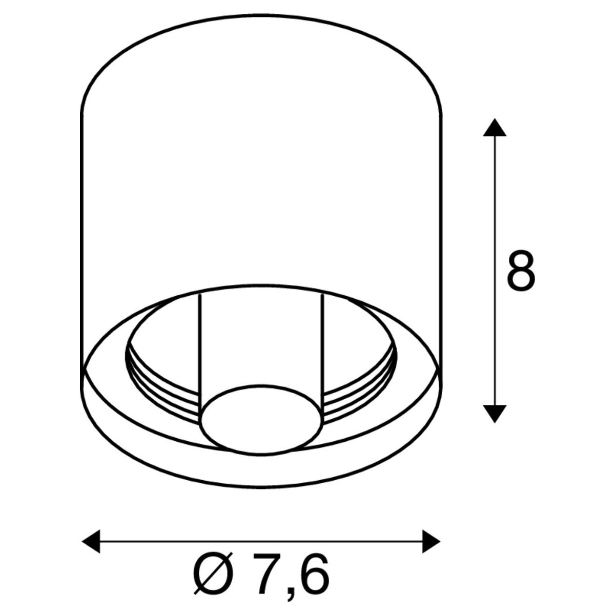 LA 1008100 VARYT povrchové stropní svítidlo, kulaté, 1x max. 6W, E14, bílé - BIG WHITE (SLV) (obrázek 8)
