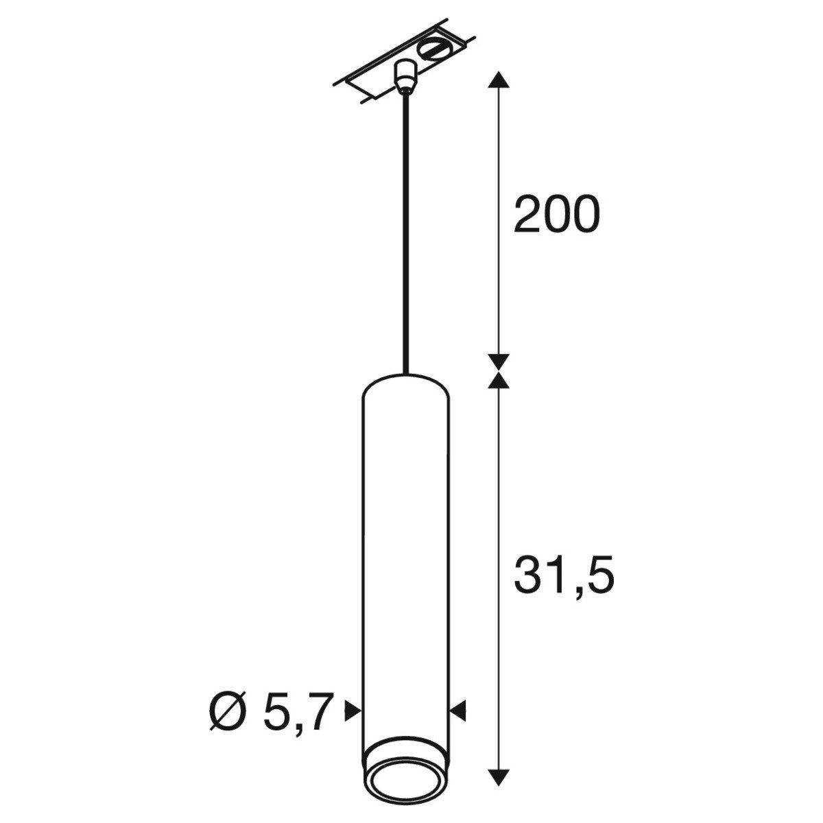 LA 1008473 GRIP! L 1~ závěsné svítidlo, GU10, délka závěsu 200cm, 1x max. 6W, zlatá / černá - BIG WHITE (SLV) (obrázek 7)