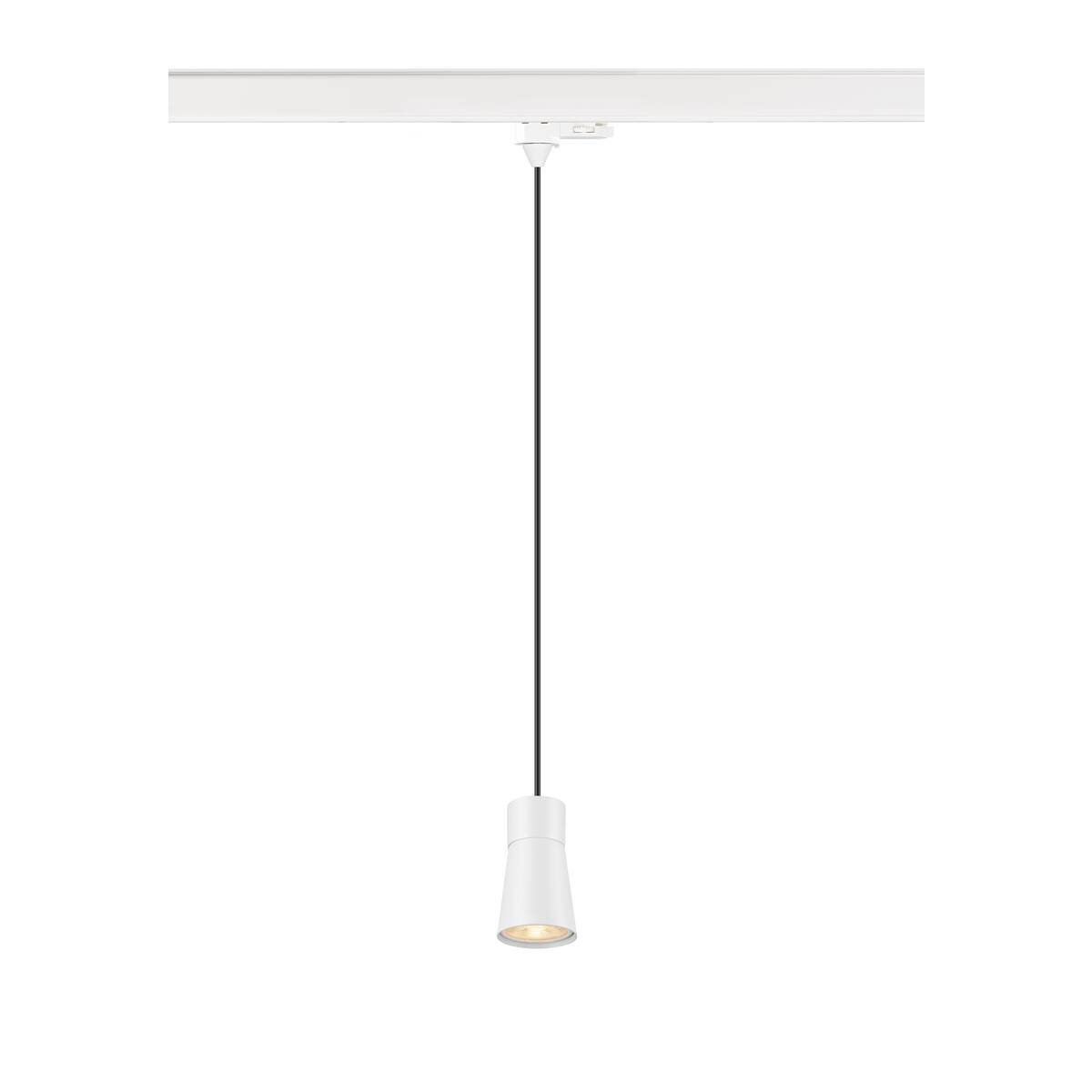 LA 1008280 PURI 2.0 Cone 3~ závěsné světlo, GU10, délka závěsu 200cm, 1x max. 6W, bílá barva - BIG WHITE (SLV)