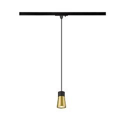 Obrázek pro produkt PURI 2.0 Cone 1~ závěsné světlo, GU10, délka závěsu 200cm, 1x max. 6W, černá/zlatá - BIG WHITE (SLV)