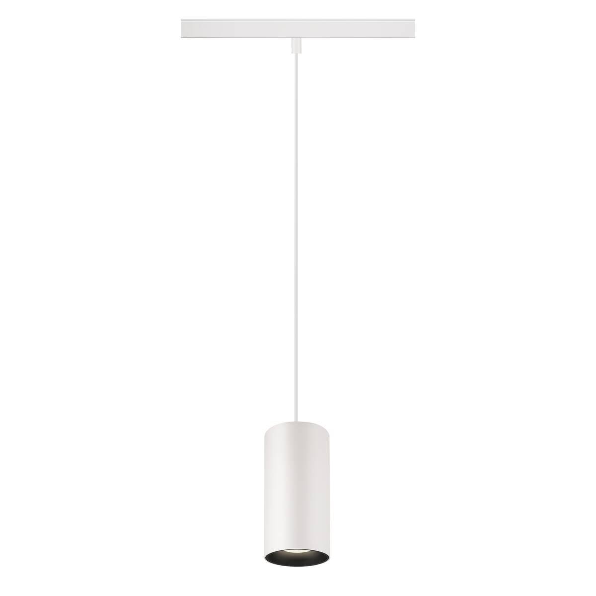 LA 1006864 NUMINOS® S 48V TRACK DALI závěsné svítidlo, bílá / černá, 16W, 1130lm, 4000K, CRI90, 55° - BIG WHITE (SLV)