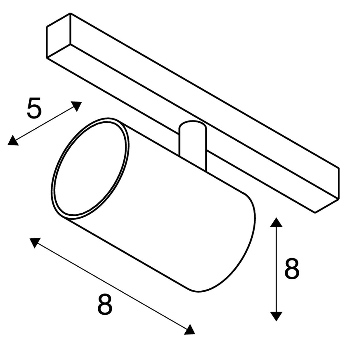 LA 1006698 NUMINOS® XS 48V TRACK DALI spot, bílá / chrom, 8,7W, 750lm, 4000K, CRI90, 20° - BIG WHITE (SLV)