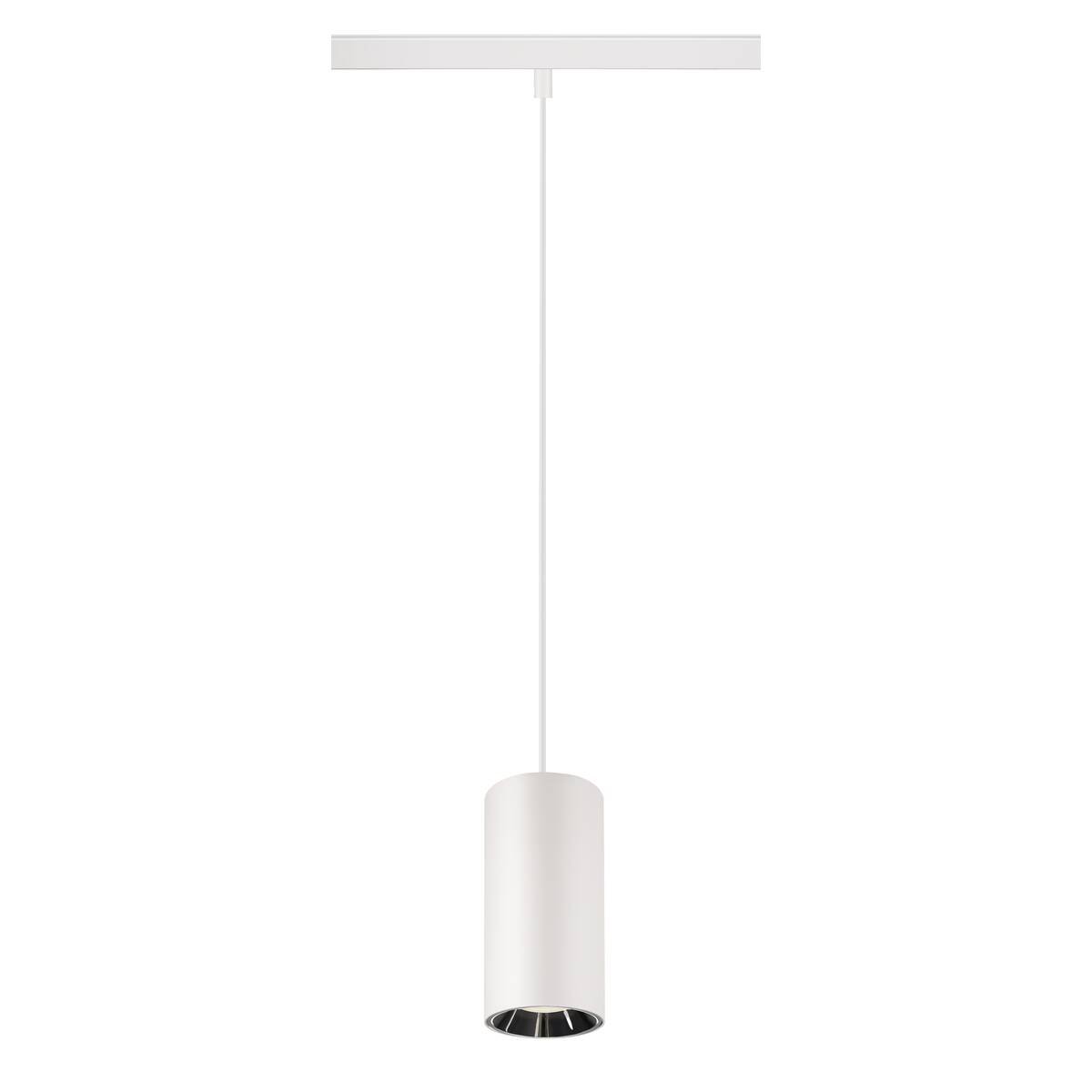 LA 1006863 NUMINOS® S 48V TRACK DALI závěsné svítidlo, bílá / chrom, 16W, 1200lm, 4000K, CRI90, 40° - BIG WHITE (SLV)