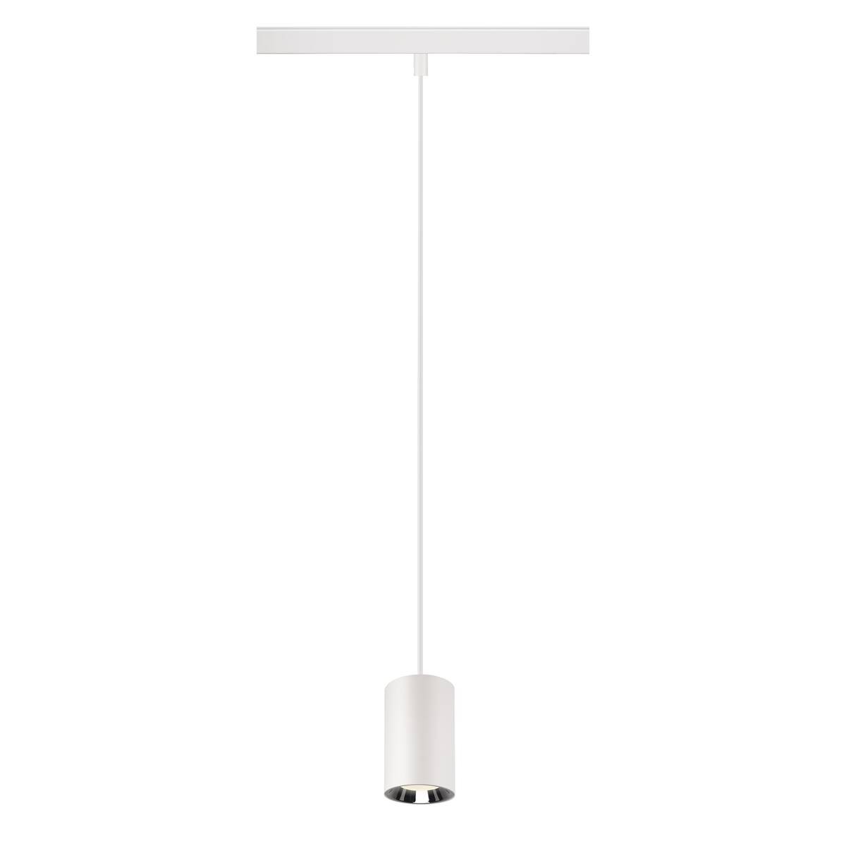 LA 1006806 NUMINOS® XS 48V TRACK DALI závěsné svítidlo, bílá / chrom, 8,7W, 750lm, 4000K, CRI90, 20°. - BIG WHITE (SLV)